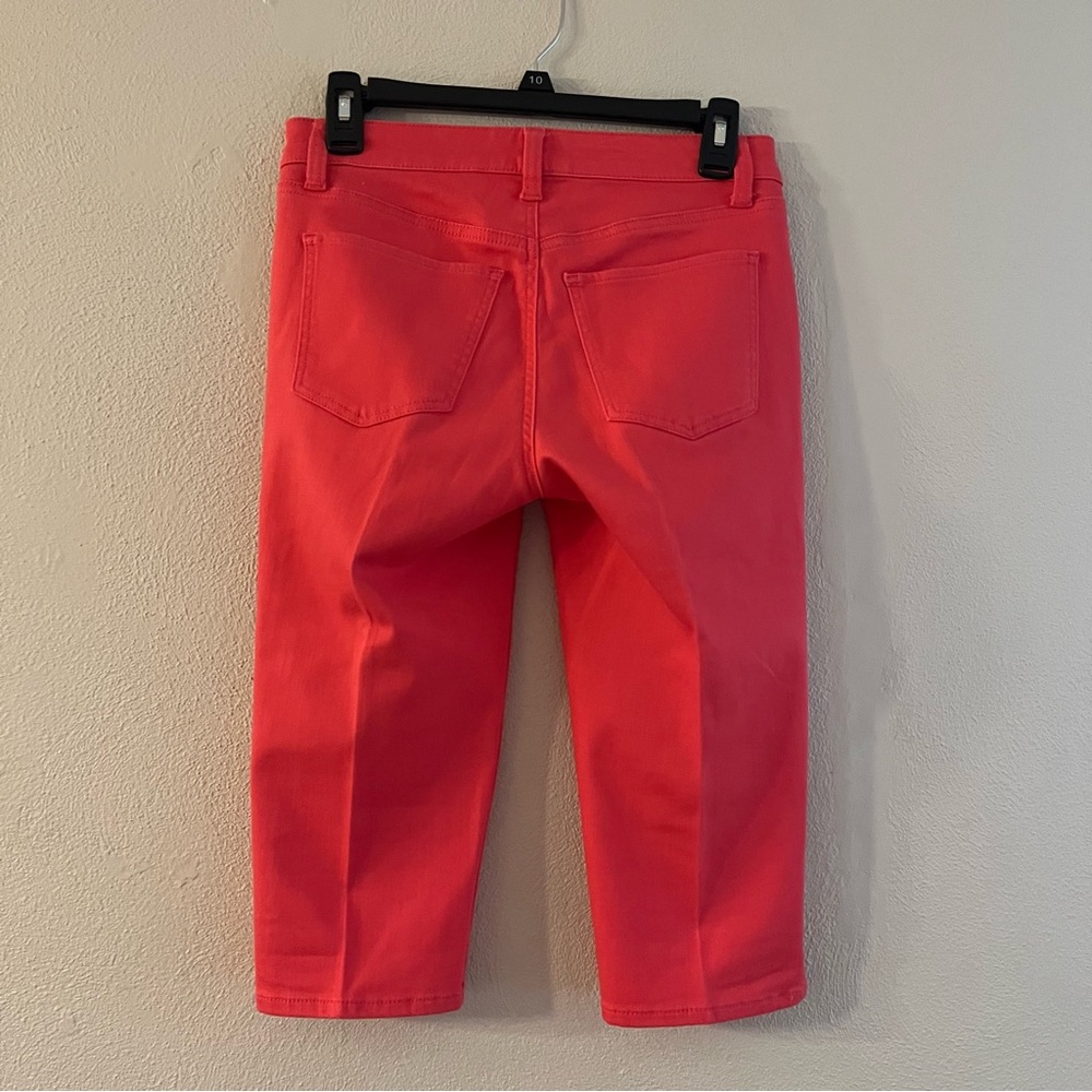 Talbots Pedal Pusher Vibrant Cropped Jeans in Coral - Picture 2 of 5